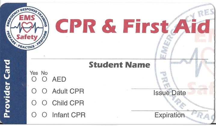 Printable Cpr Certification Card Free